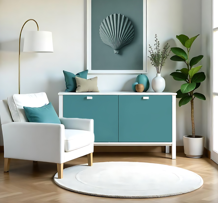 일반 컬러 비닐 시트 매트 다크 터키석 - TenStickers