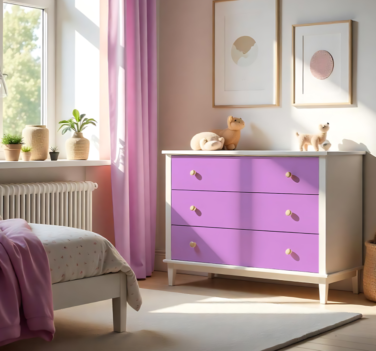 일반 컬러 비닐 시트 매트 핑크 - TenStickers