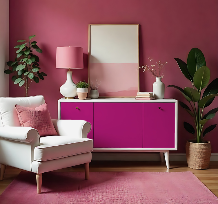 일반 컬러 비닐 시트 매트 핫 핑크 - TenStickers