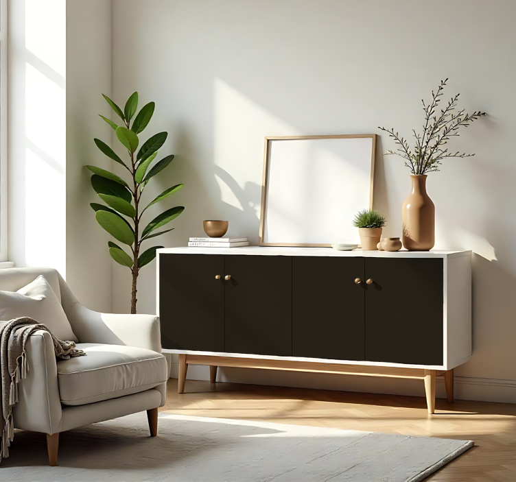 일반 컬러 비닐 시트 매트 다크 브라운 - TenStickers