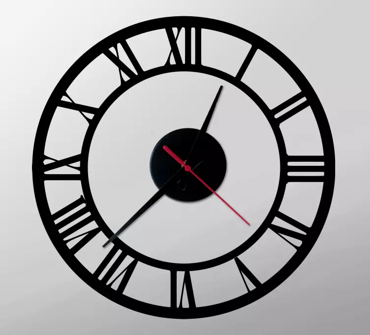 놀라운 로마 숫자 벽시계 데칼 - TenStickers