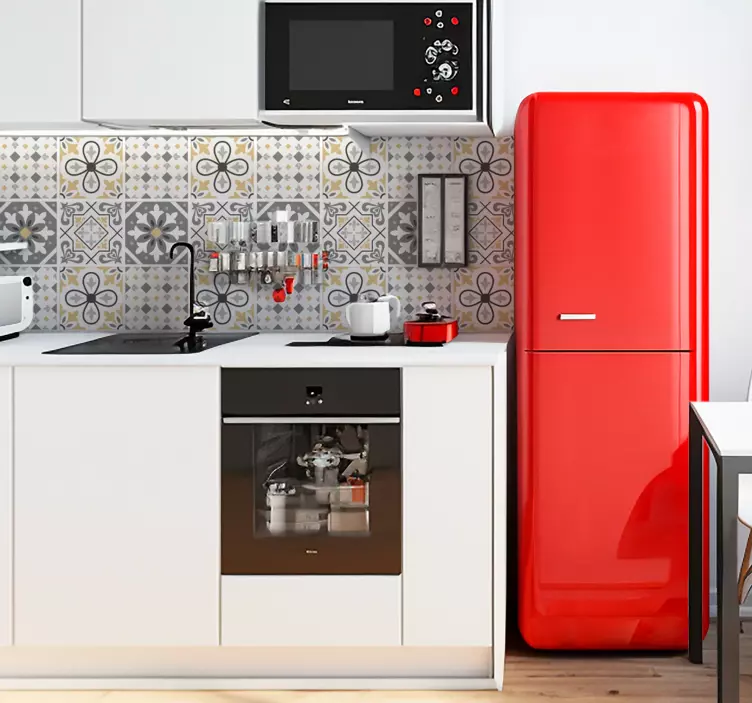 부엌 벽 스티커 아미아즈 시멘트 타일 - TenStickers