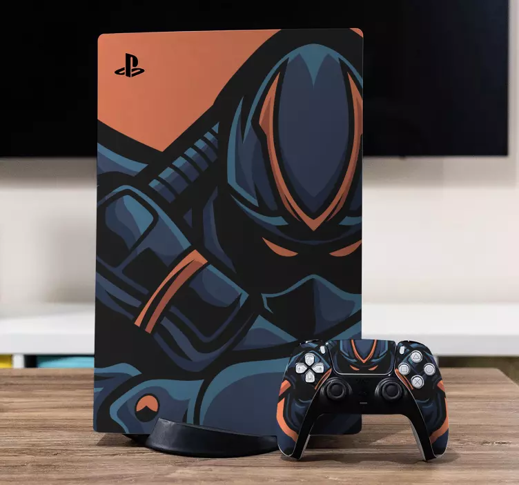 화난 닌자 게임 플레이 스테이션 스티커 - TenStickers