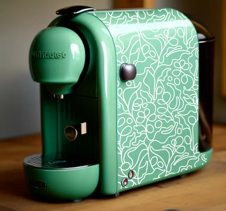 기기 용 스티커 추상 커피 식물 - TenStickers