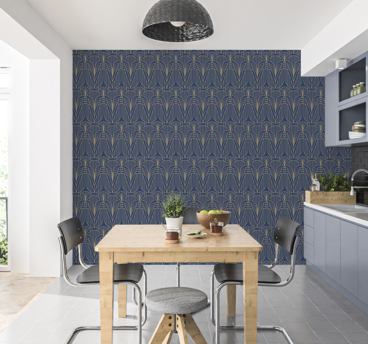 비닐 인쇄 벽 스티커 아트 데코 패턴과 금색 세부 사항 - TenStickers