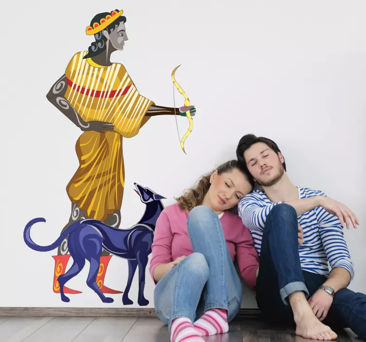 아르테미스 그리스 신화 장식 데칼 - TenStickers