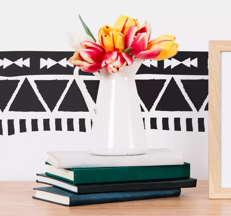 아즈텍 테두리 패턴 거실 벽 장식 - TenStickers