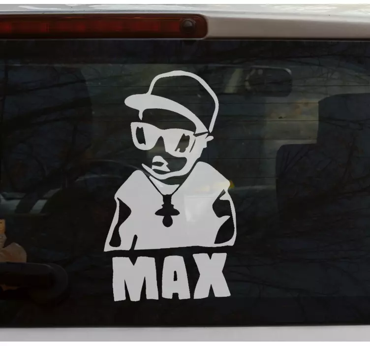 아기 탑승 스티커 스타일리시 캐릭터 실루엣 - TenStickers