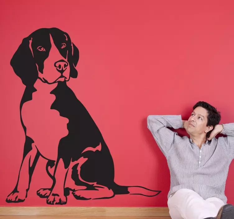 비글 개 벽 스티커 - TenStickers