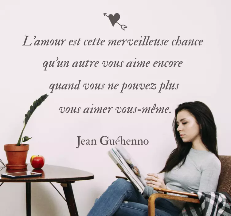 아름다운 사랑 문구 문학 벽 스티커 - TenStickers