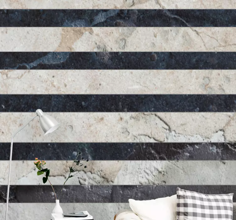 침실 벽 스티커 우아한 질감 패턴 - TenStickers