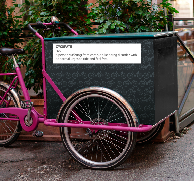 자전거 스티커 사이코패스가 타고 싶어한다 - TenStickers