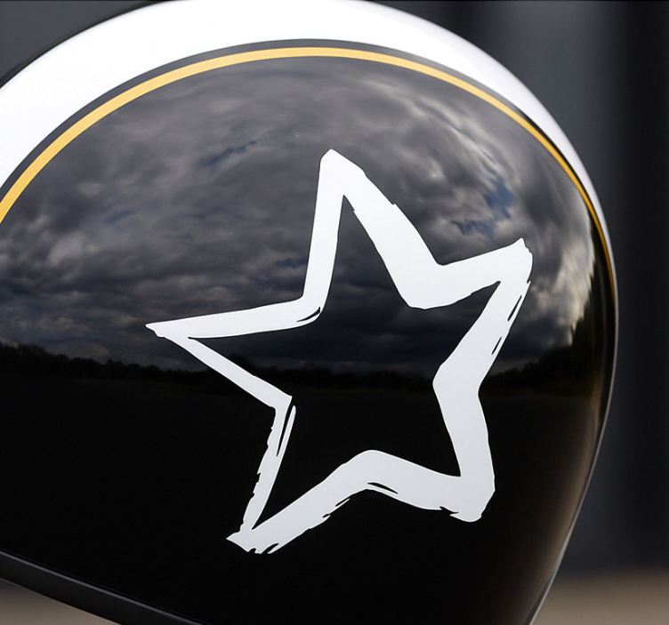 자전거 스티커 손으로 그린 별 - TenStickers