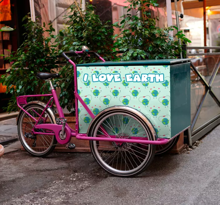 자전거 스티커 나는 지구를 사랑한다 - TenStickers