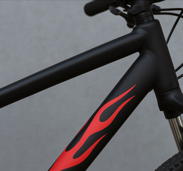 자전거 스티커 붉은 불꽃이 설정됨 - TenStickers