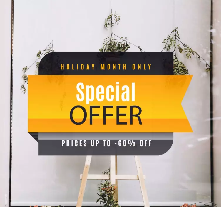 비닐 접착제 프라이데이 블랙 특별 프로모션 제공 - TenStickers