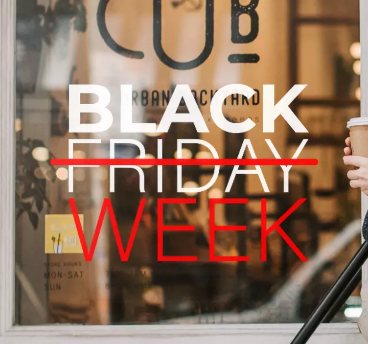 금요일 블랙 위크 판매 스티커 - TenStickers