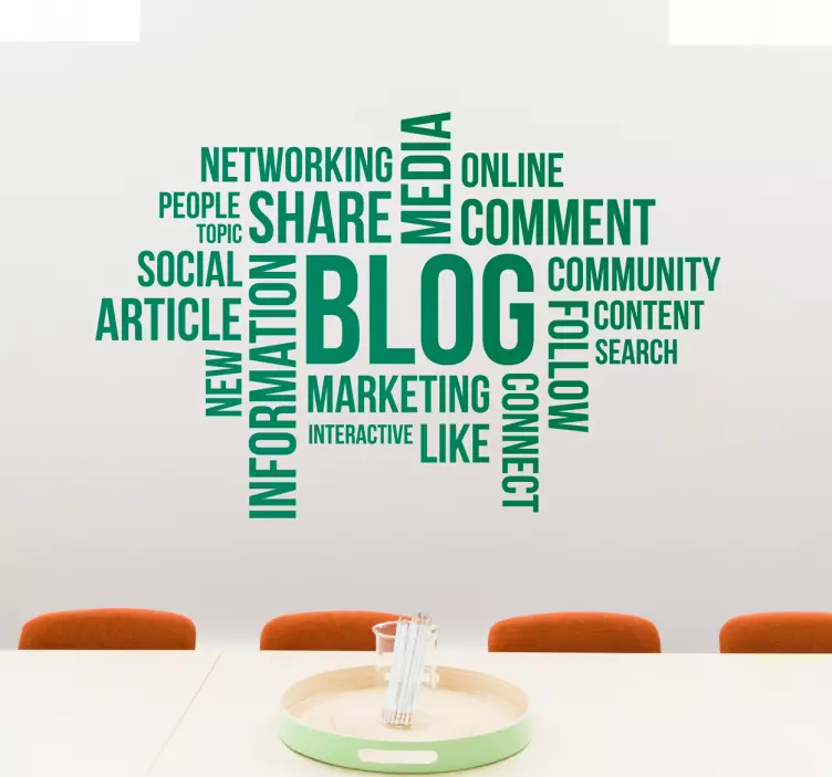 블로그 개념 벽 스티커 - TenStickers