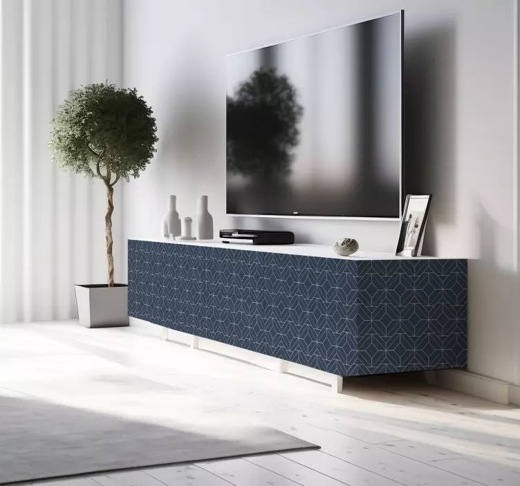 장식 라인 벽 스티커 파란 아트 데코 - TenStickers