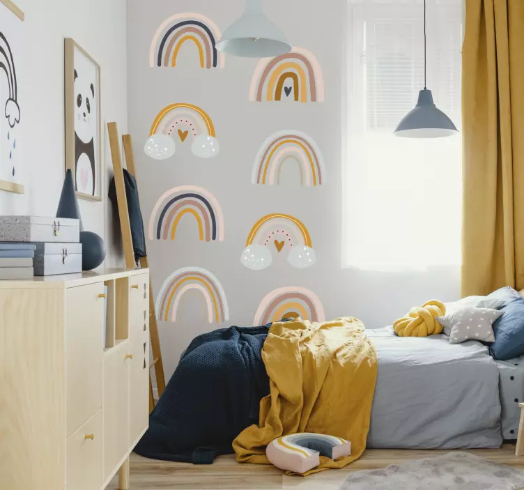 아이들을위한 벽 스티커 보호 무지개 - TenStickers