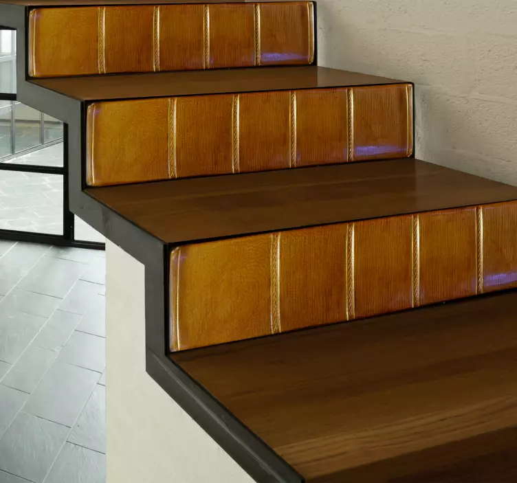 책 계단 벽 벽화 스티커 - TenStickers