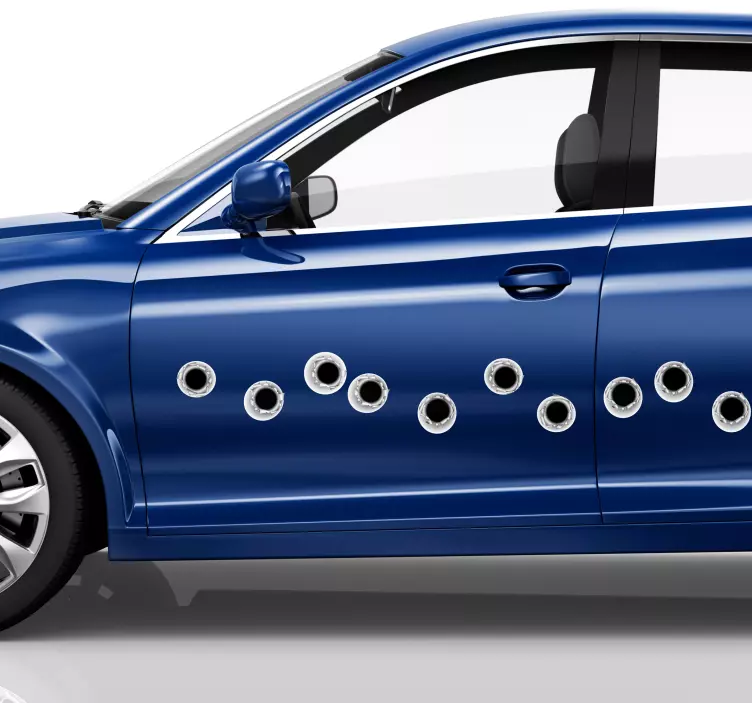 총알 구멍 차량 스티커 - TenStickers