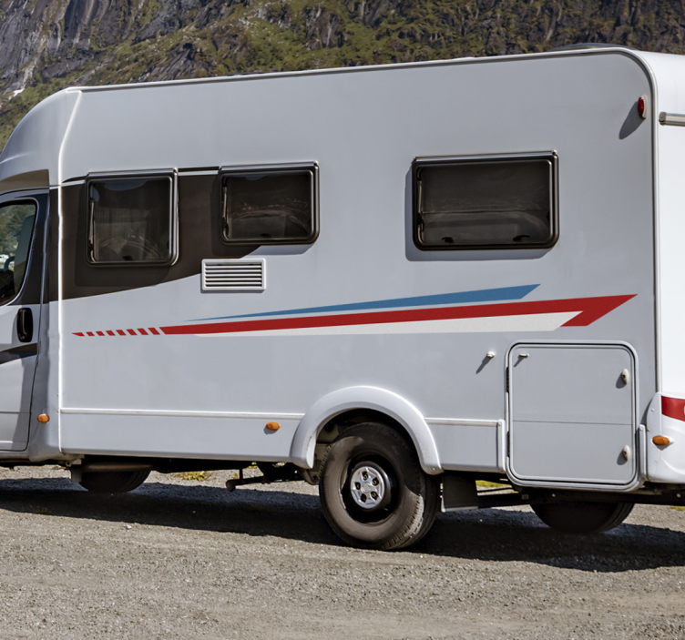 캐러밴 스티커 줄무늬 옆면 - TenStickers