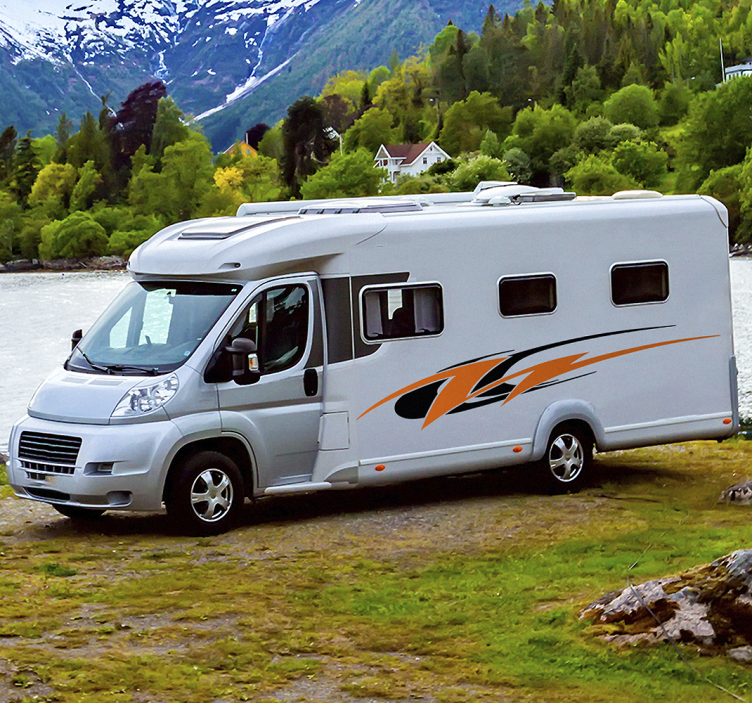 캐러밴 스티커 스우시 사이드 - TenStickers