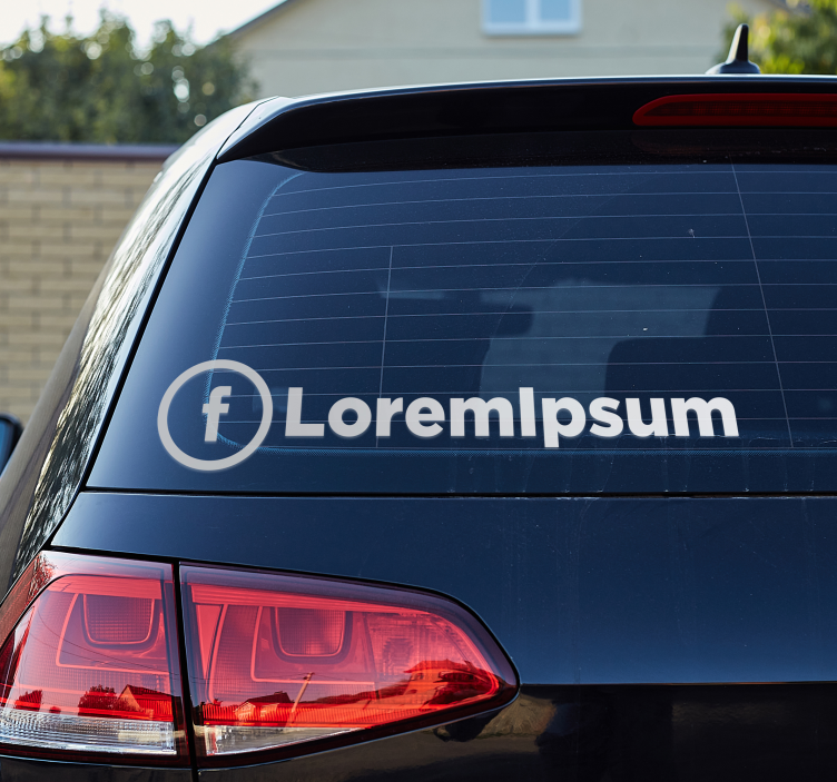 자동차 용 스티커 사용자 정의 페이스북 계정 - TenStickers