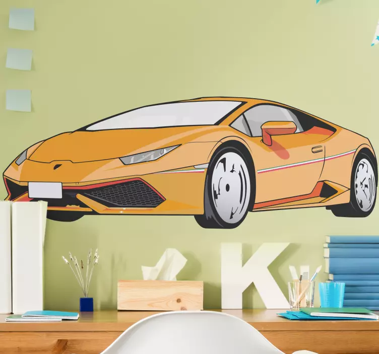 자동차 테마 스티커 역동적인 스포츠 차량 - TenStickers