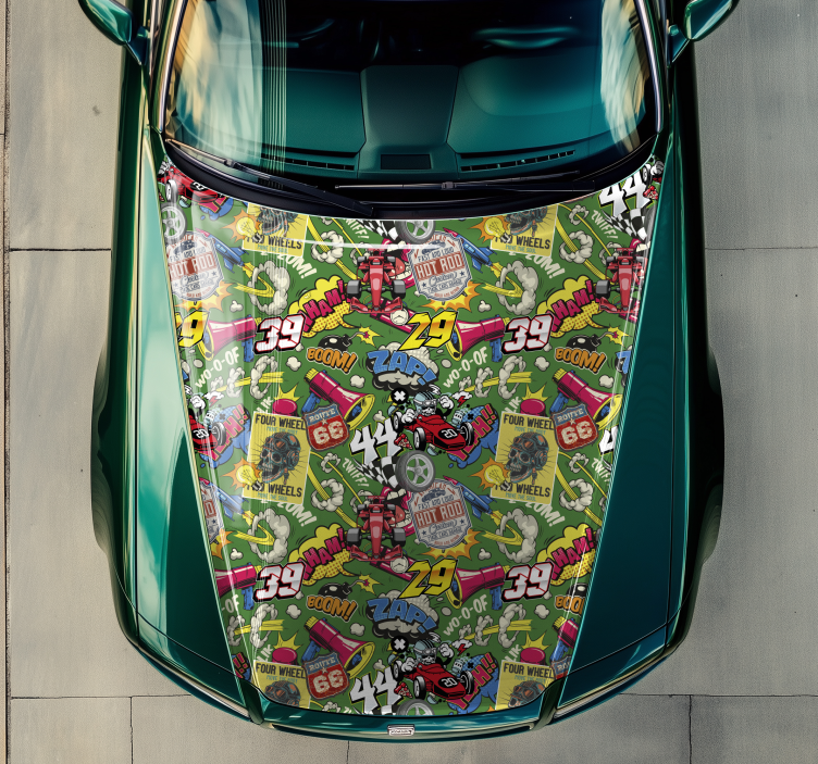 자동차 용 스티커 후드용 다채로운 디자인 - TenStickers