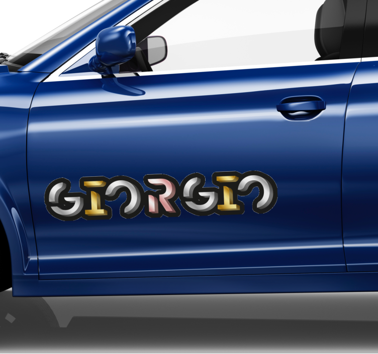 자동차 용 스티커 개인화된 이름 생성 - TenStickers