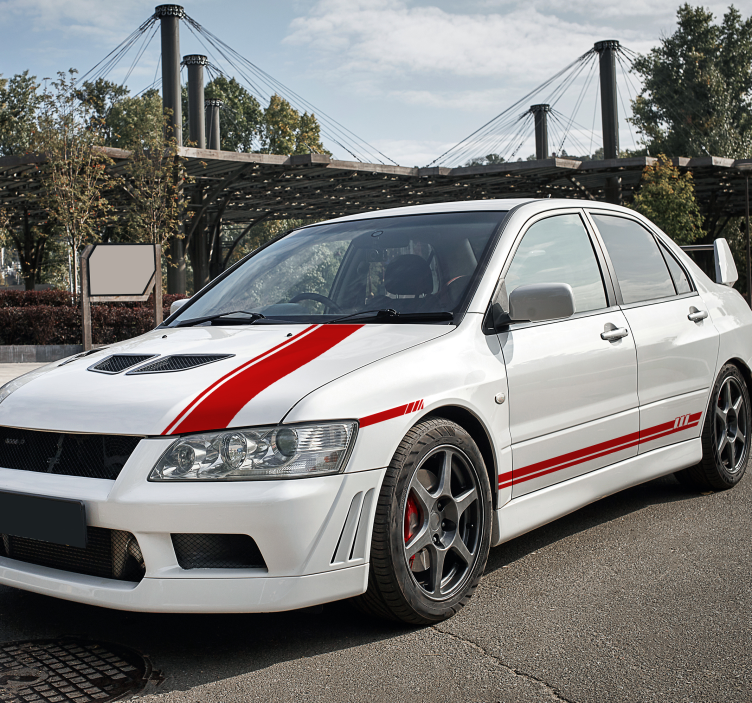 자동차 용 스티커 스트라이프 5피스 세트 - TenStickers