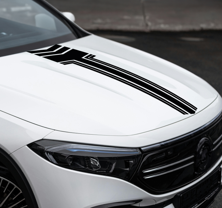 자동차 용 스티커 화살표가 있는 줄무늬 - TenStickers