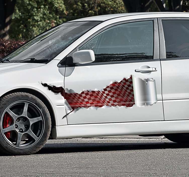 자동차 용 스티커 찢어진 판금 레이싱 - TenStickers