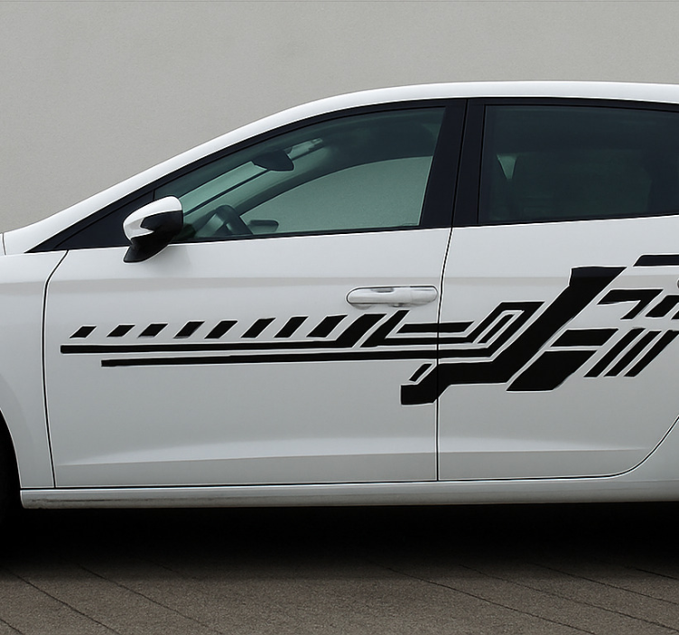 자동차 용 스티커 부족의 검은 줄무늬 - TenStickers