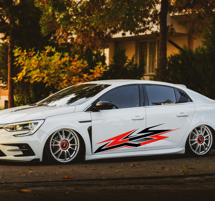 자동차 용 스티커 투톤 사이드 레이스 스타일 - TenStickers