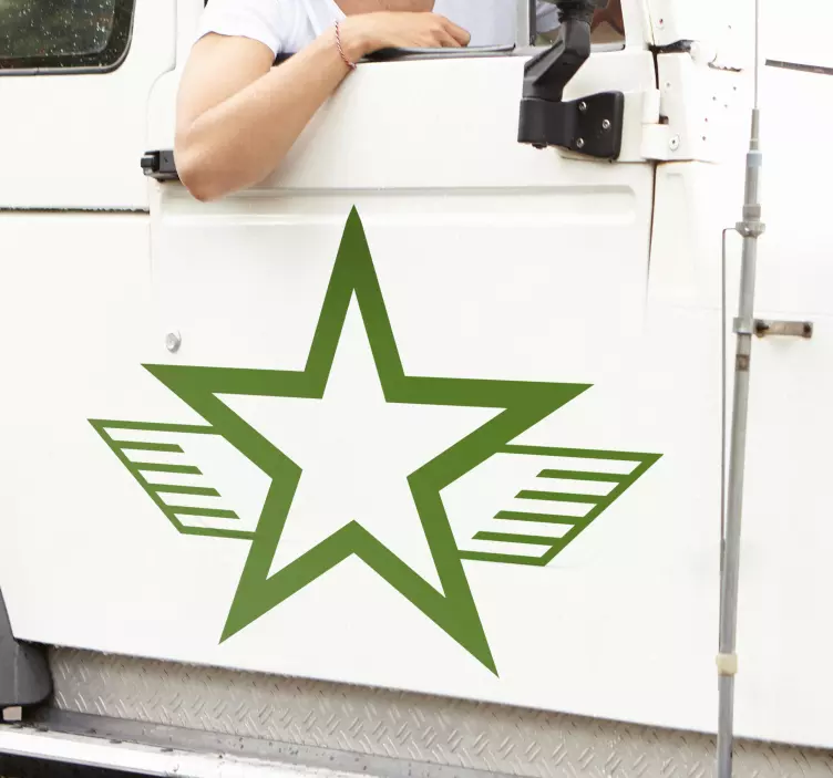 자동차 용 스티커 육군 스타 - TenStickers