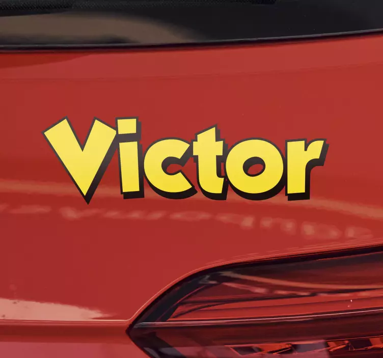 자동차 용 스티커 발렌티노 편지 - TenStickers