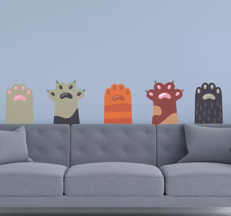 고양이 발 프린트 팩 펫 스티커 - TenStickers