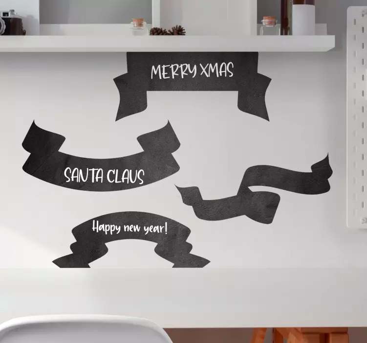 칠판 데칼 축제 배너 세트 - TenStickers