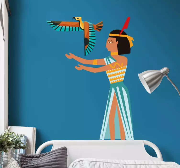 문자 벽 스티커 고대 이집트 인물 - TenStickers