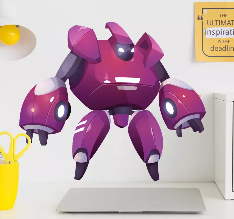 문자 벽 스티커 미래형 로봇 디자인 - TenStickers