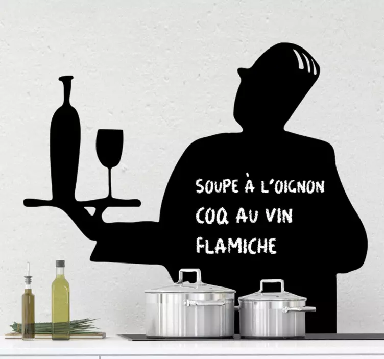 데칼에 세련된 웨이터 쓰기 - TenStickers