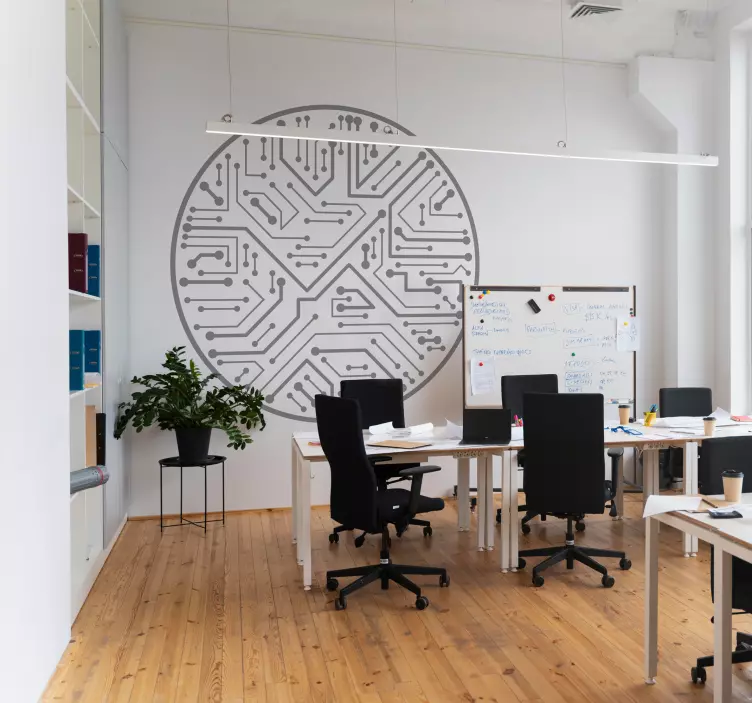 인터넷 및 기술 벽 스티커 칩 서킷 - TenStickers