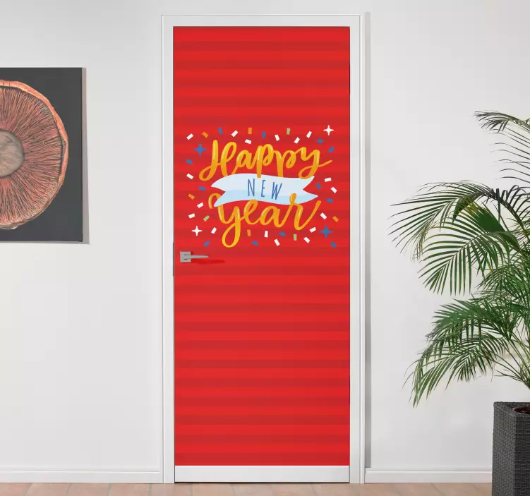 크리스마스 벽 스티커 즐거운 새해 인사 - TenStickers