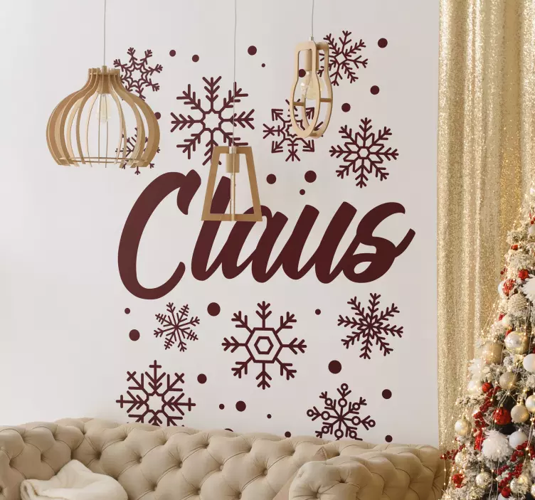 크리스마스 벽 스티커 축제적인 겨울 디자인 - TenStickers