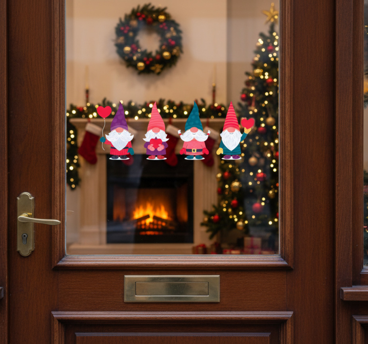 크리스마스 벽 스티커 산타의 요정 - TenStickers