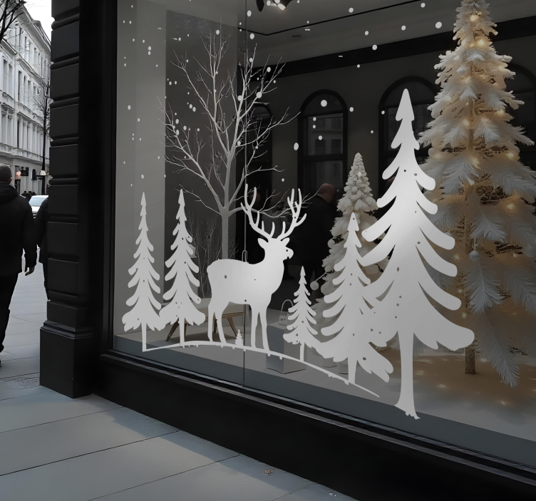 크리스마스 벽 스티커 겨울 풍경 - TenStickers