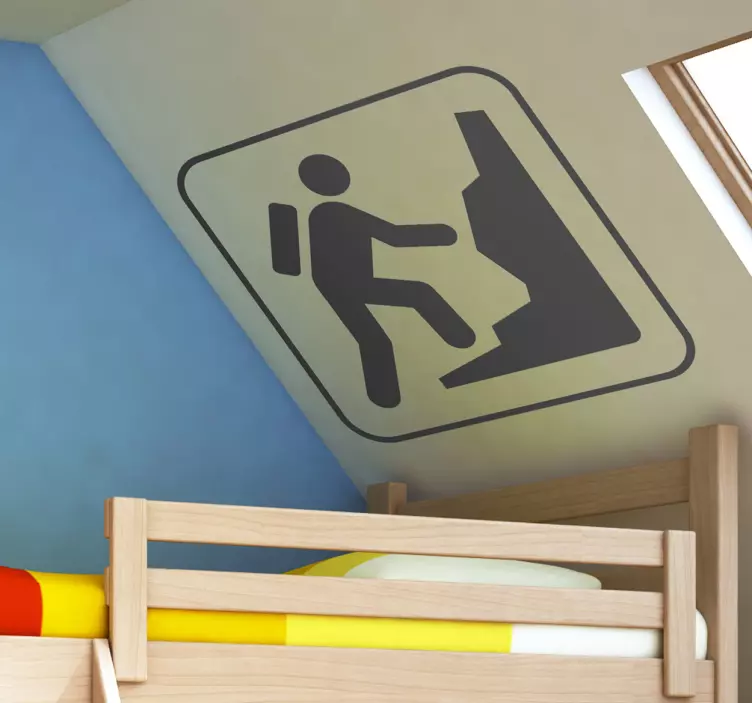 등산 아이콘 표시 스티커 - TenStickers